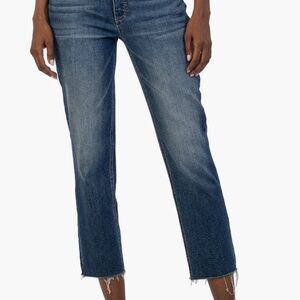 Kut from the Kloth Rachael Mom Jeans in a size 10 long with a 28” inseam